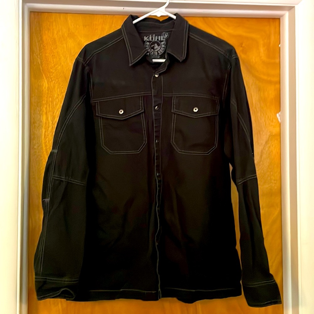 Kuhl Long Sleeve black Button Up shirt